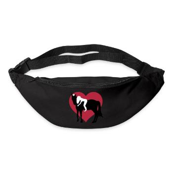 Girl and her horse - Bum bag - black - Front
