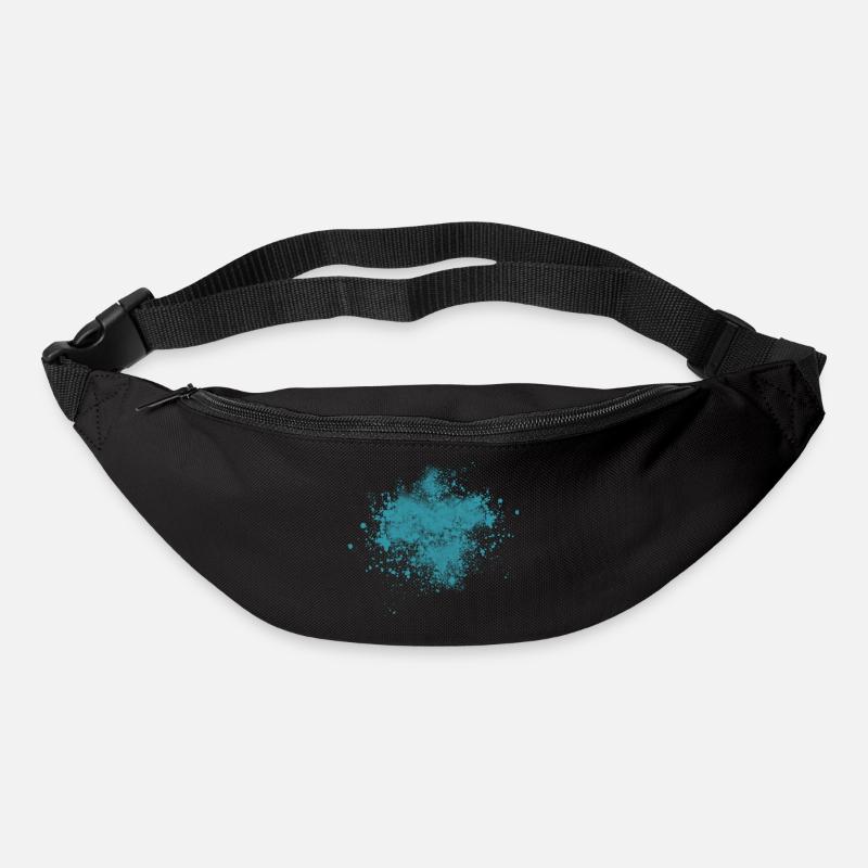 Color splashes in blue - Bum bag - black