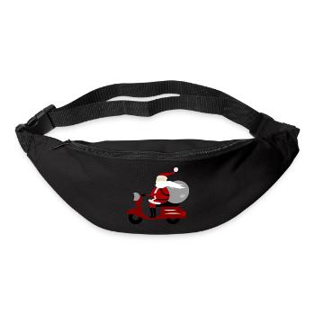 Weihnachten - Weihnachtsmann Roller - Gürteltasche - Schwarz - Vorne