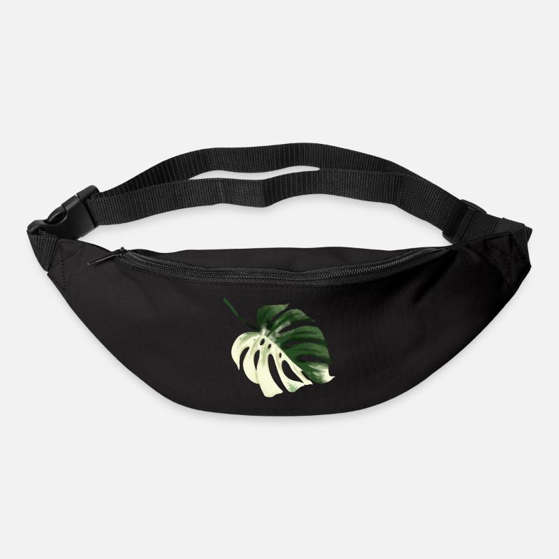 Monstera Premium Design - Gürteltasche - Schwarz