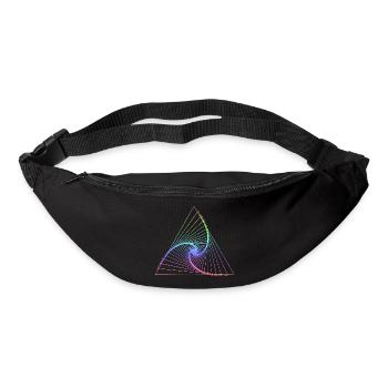 Dreieck Regenbogen - Gürteltasche - Schwarz - Vorne