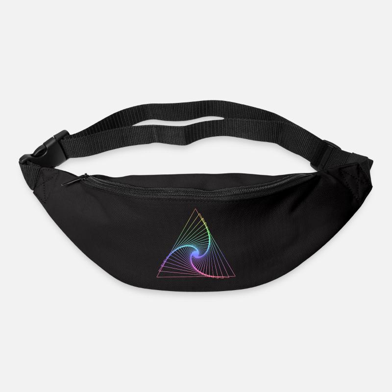 triangle rainbow - Bum bag - black