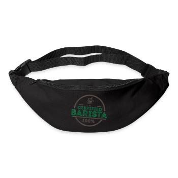 Certified Barista 100% Funny Coffee Lover Gift - Sac banane - noir - Devant