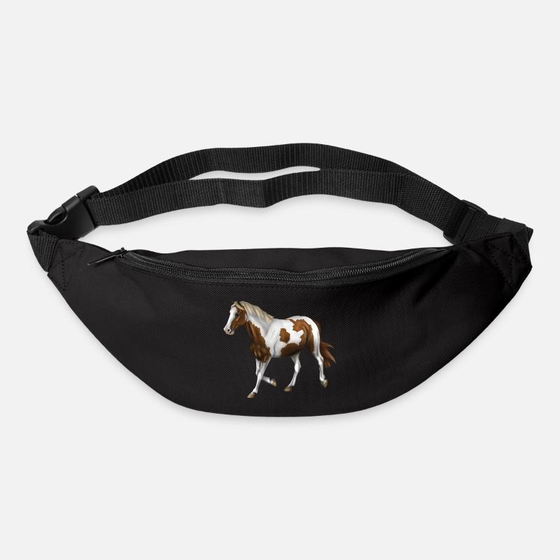 Pferdemotiv Fuchsschecke - Gürteltasche - Schwarz