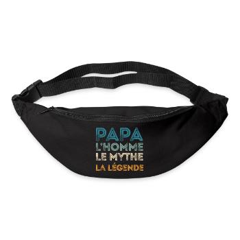 Papa Homme Mythe Légende - Sac banane - noir - Devant