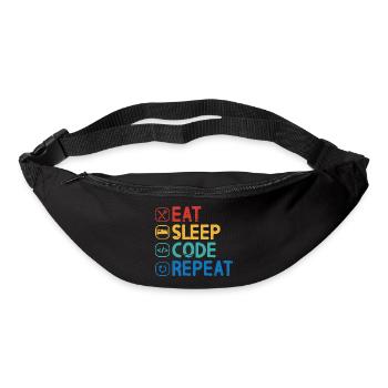 Eat Sleep Code Repeat - Gürteltasche - Schwarz - Vorne