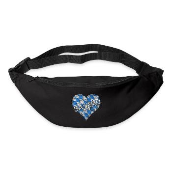 Bayern Herz - Gürteltasche - Schwarz - Vorne