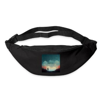 Einsamkeit - Einsamer Mann - Gürteltasche - Schwarz - Vorne