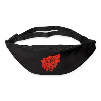 Roter Wolf Totem der Natur - Gürteltasche - Schwarz - Vorne