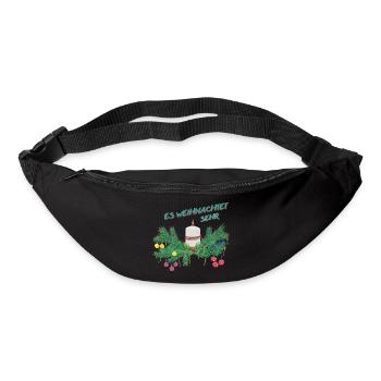 Weihnachten - Tannenbaum - Weihnachtsmann Feiertag - Gürteltasche - Schwarz - Vorne