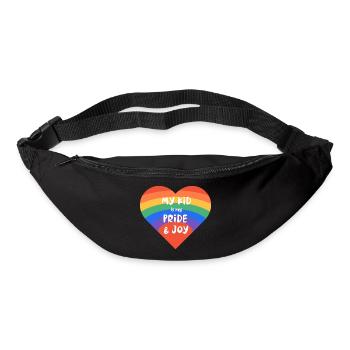 LGBTQ Shirt Heart Pride Joy for Proud Parent - Bum bag - black - Front