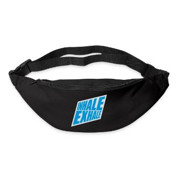 Inspirez expirez Yoga citation - Sac banane - noir - Devant