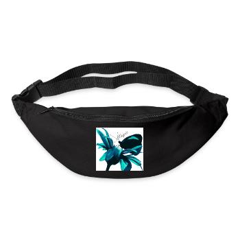 Teal Magic Flower Print - Bum bag - black - Front