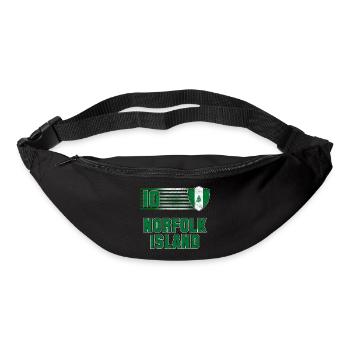 Équipe de football de l’île Norfolk - Sac banane - noir - Devant