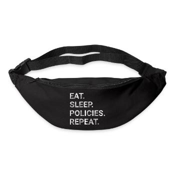 Eat Sleep Policies Repeat - Insurance Agent gift - Bum bag - black - Front