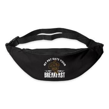 My Pet Eats Your Pet For Breakfast - Animal Lover - Bum bag - black - Front