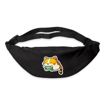 Cute Cute Cat Cat Kitten Sticker - Bum bag - black - Front