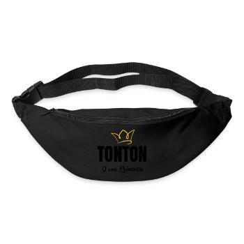 tonton d'une princesse - Sac banane - noir - Devant