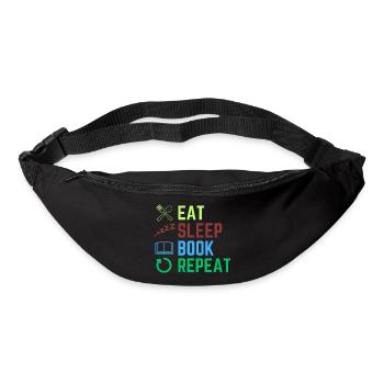 eat sleep book repeat - Bum bag - black - Front