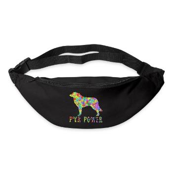 Bouvier des Pyrénées, entièrement personnalisable à volonté - Sac banane - noir - Devant