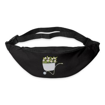 schubkarren blumen - Gürteltasche - Schwarz - Vorne