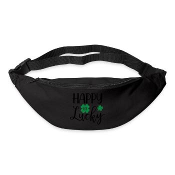 Design Happy go lucky - Sac banane - noir - Devant