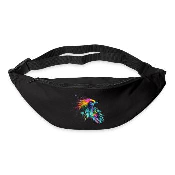 Bird Colored Colorful Color Splashes - Bum bag - black - Front
