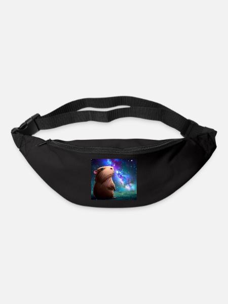 Capybara Spaceman - Sac banane - noir