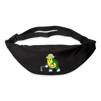 Avocado Landwirt Hacke Bauernhof - Sac banane - noir - Devant
