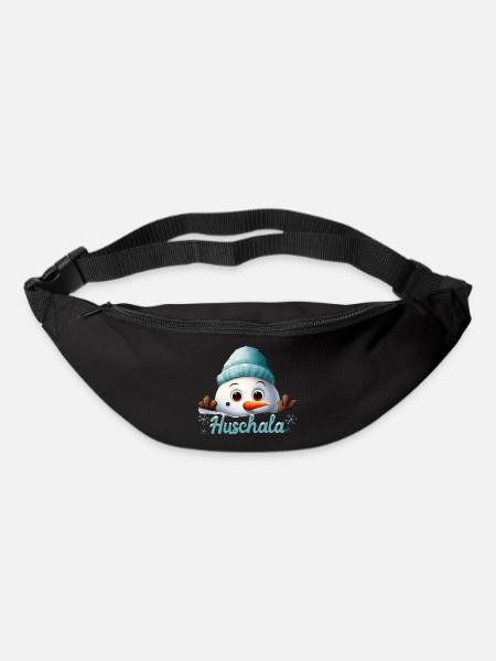 Huschala Kalt Winter fränkisch - Gürteltasche - Schwarz