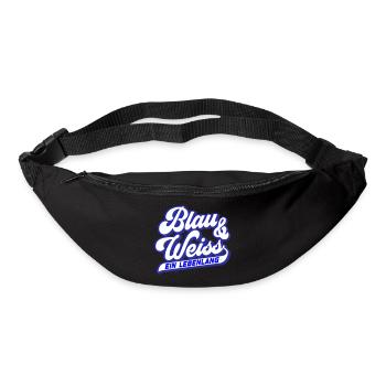 Blau & Weiss ein Lebenlang | Farben änderbar - Gürteltasche - Schwarz - Vorne