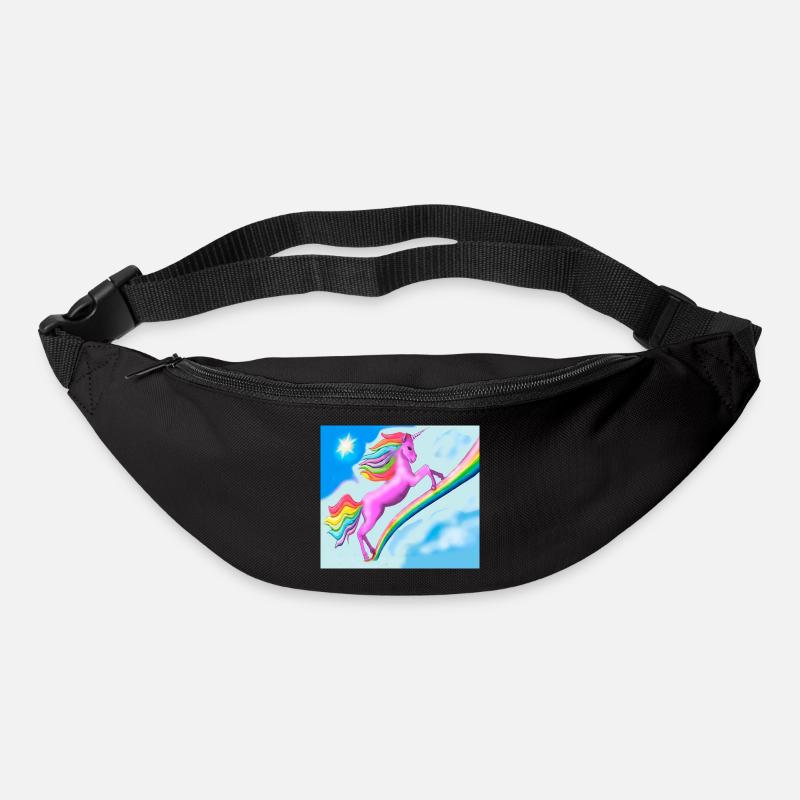 Unicorn and Rainbow - Bum bag - black