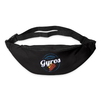 Gyros Restaurant Vintage Grèce Souvenir - Sac banane - noir - Devant