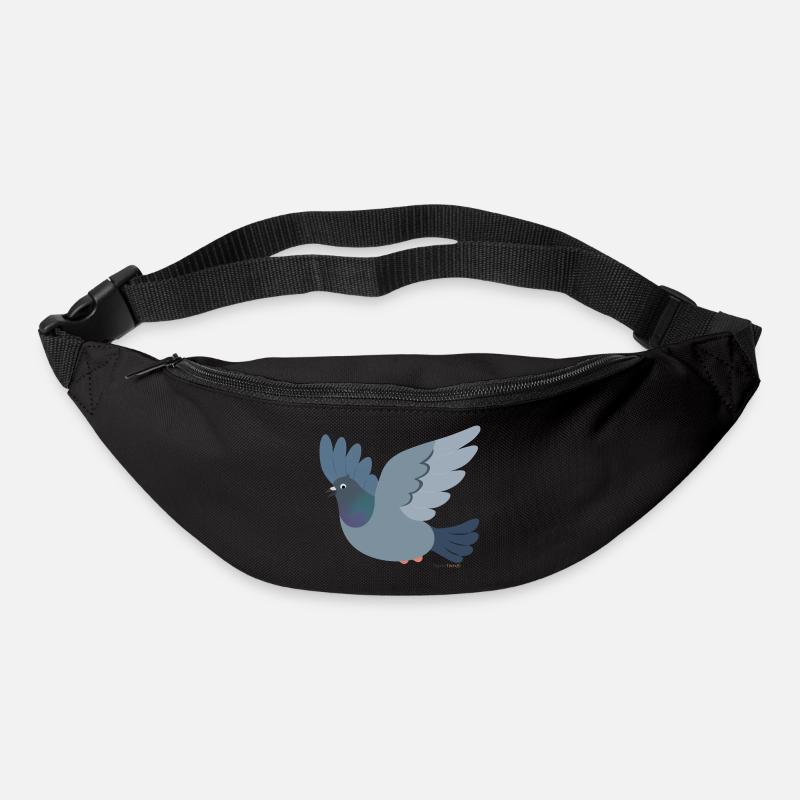 Fliegende Stadttaube Tauben - Gürteltasche - Schwarz