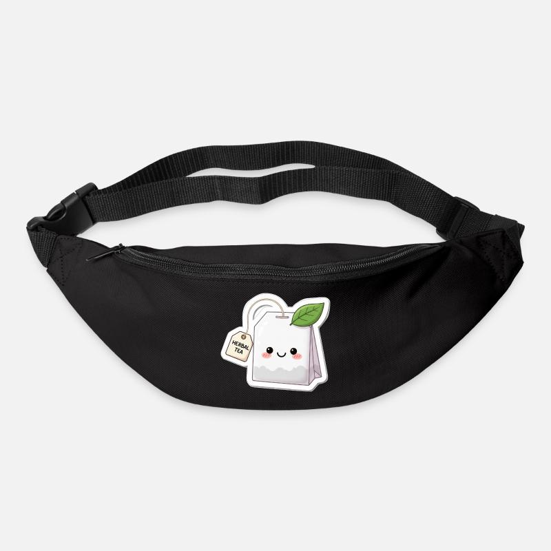 Illustration de sachet de tisane kawaii - Sac banane - noir