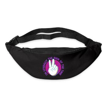 ASL Dolmetscher Gebärdensprache - Gürteltasche - Schwarz - Vorne