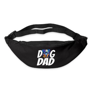 Dog Dad Rottweiler Shirt – Stolzer Rottweiler-Besitzer - Gürteltasche - Schwarz - Vorne