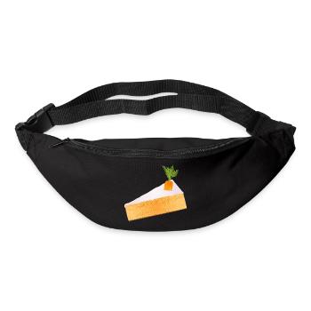 Moist carrot cake with funny decoration - Bum bag - black - Front