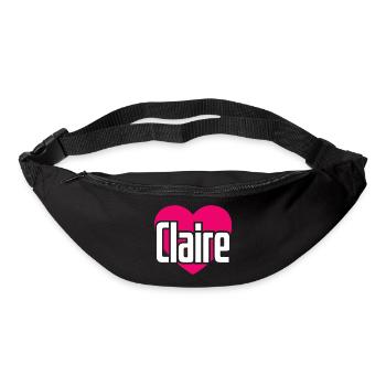 J’aime Claire Coeur Rose J’aime Claire - Sac banane - noir - Devant