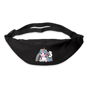 3. Geburtstag Einhorn Regenbogen Süß Niedlich - Gürteltasche - Schwarz - Vorne