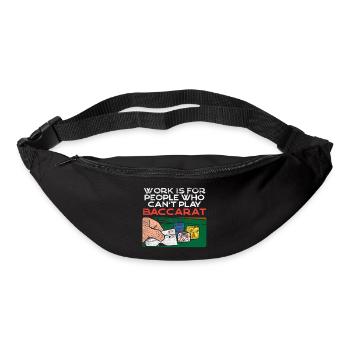 Baccarat Player Casino Gambling Design - Bum bag - black - Front