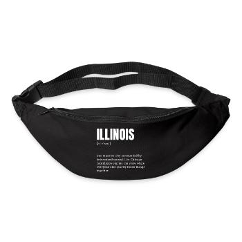 Style Illinois : Chicago confiant - Sac banane - noir - Devant