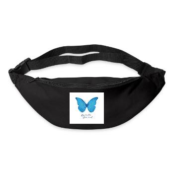 Papillon Bleu Sois gentil avec le Fantôme - Sac banane - noir - Devant
