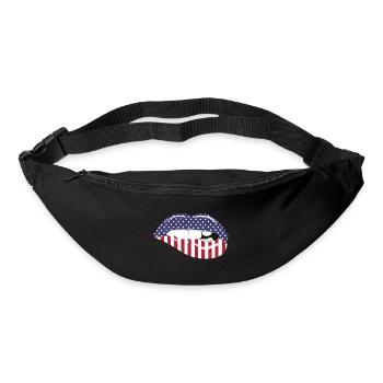 Lip Kiss USA Print - Bum bag - black - Front
