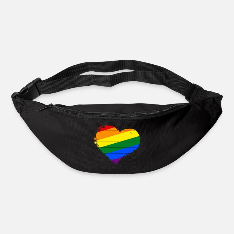 J’aime les LGBT - Sac banane - noir