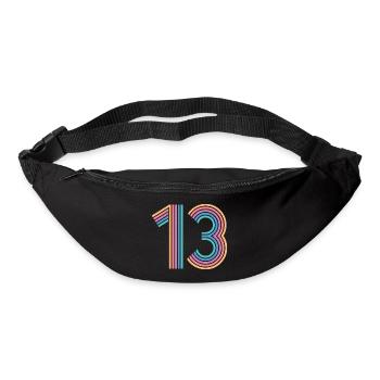 Cool Number 13 - 13 ans 13e anniversaire cadeau - Sac banane - noir - Devant