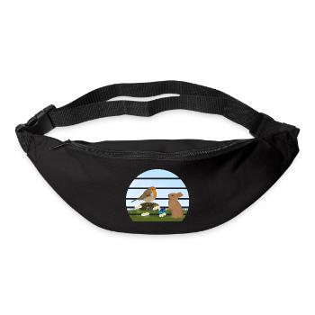 Robin Bird Rabbit Easter Spring - Bum bag - black - Front