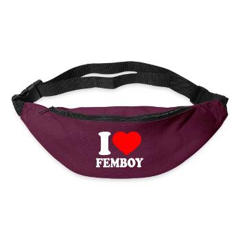 I love femboy - Sac banane - bordeaux  - Devant