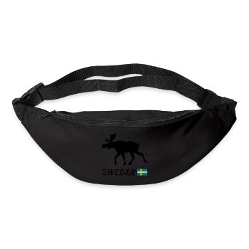 Elch, Schweden - Gürteltasche - Schwarz - Vorne