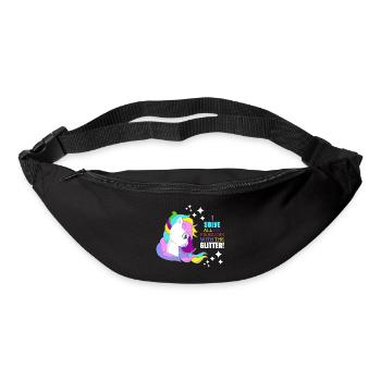 Unicorn glitter problems solver gift idea - Bum bag - black - Front
